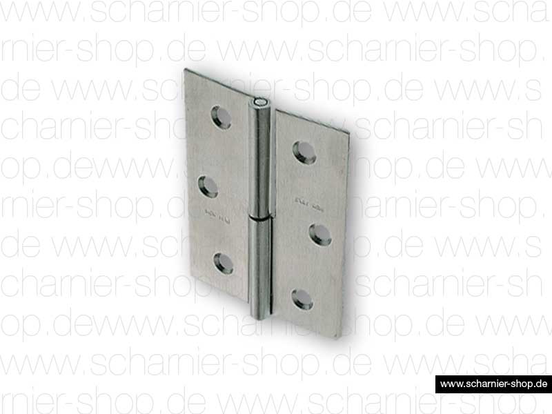 Scharnier gerollt aushängbar 2066 / Linksanschlag / 60x40 / V2A