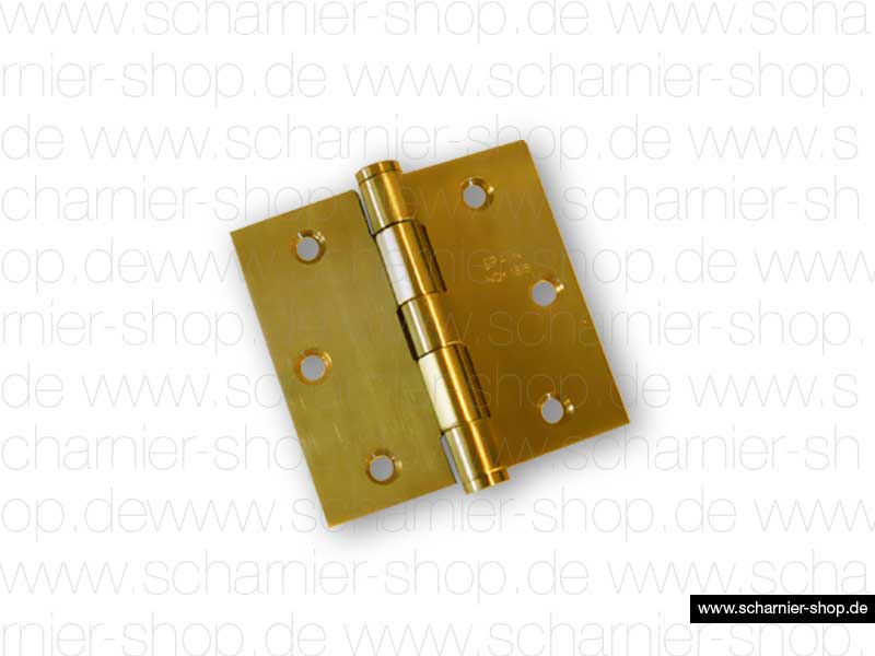 Stahlscharniere Scharnier gerollt 2010G-1 / 76x76 / Carbonstahl gold