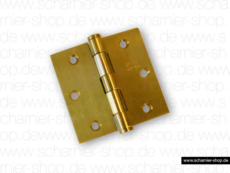 Scharnier gerollt 2010G-2 / 91x91 / Carbonstahl gold